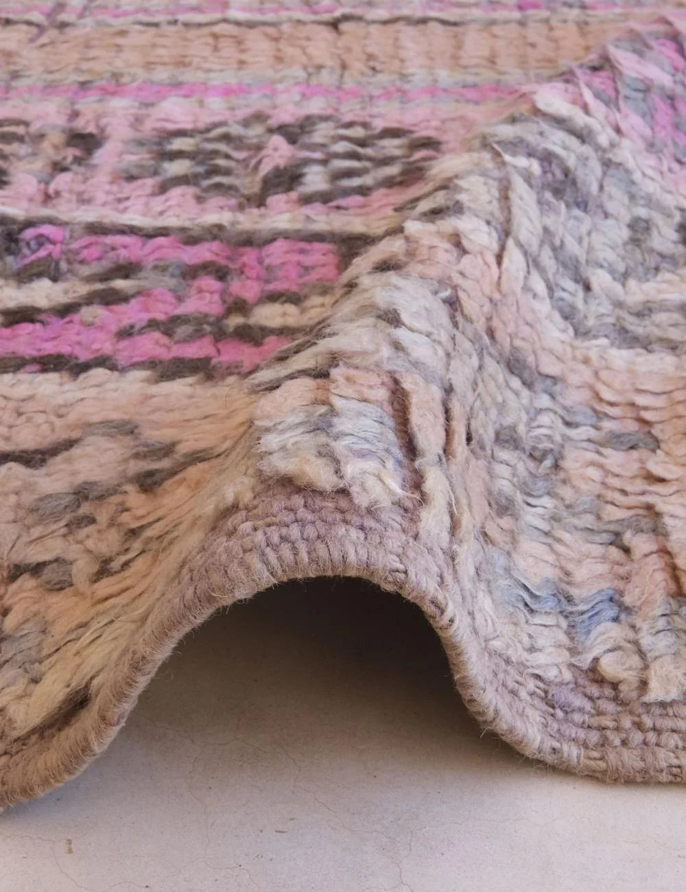 1960s Moroccan Handwoven Tribal Wool Rug 11 x 5.45 ft / 334 x 166 cm - Surcoma