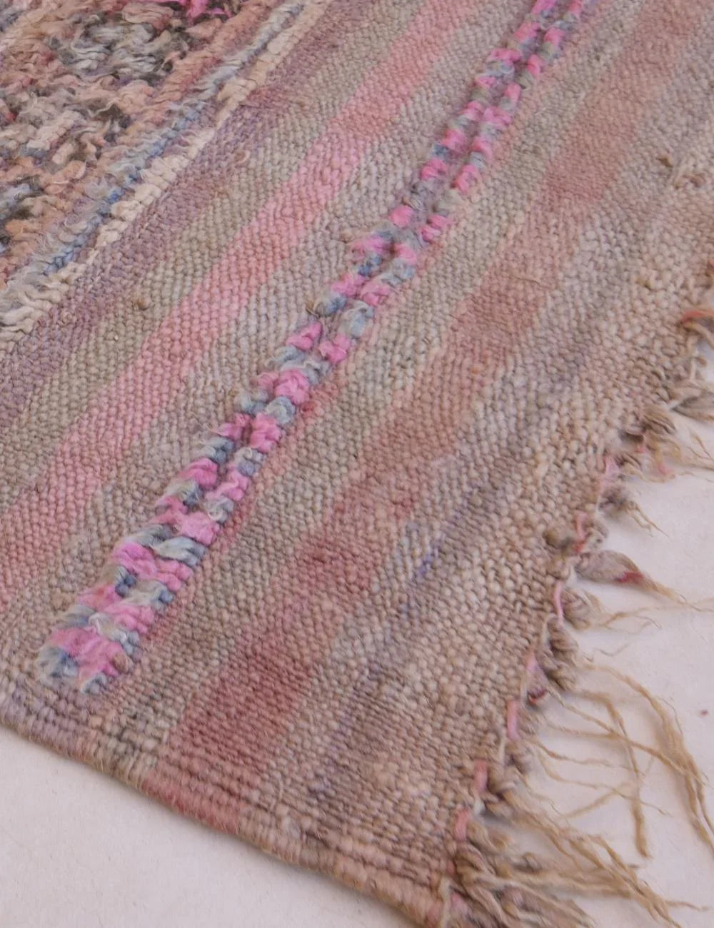 1960s Moroccan Handwoven Tribal Wool Rug 11 x 5.45 ft / 334 x 166 cm - Surcoma