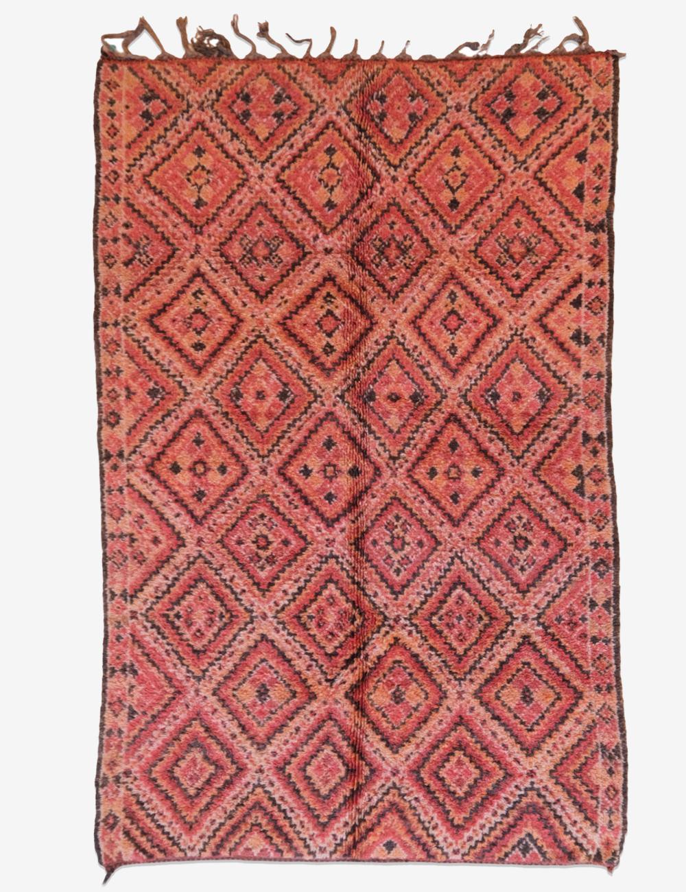 1960s Moroccan Beni M'Guild Wool Rug 11.3 x 6.6 ft / 345 x 203 cm - Surcoma