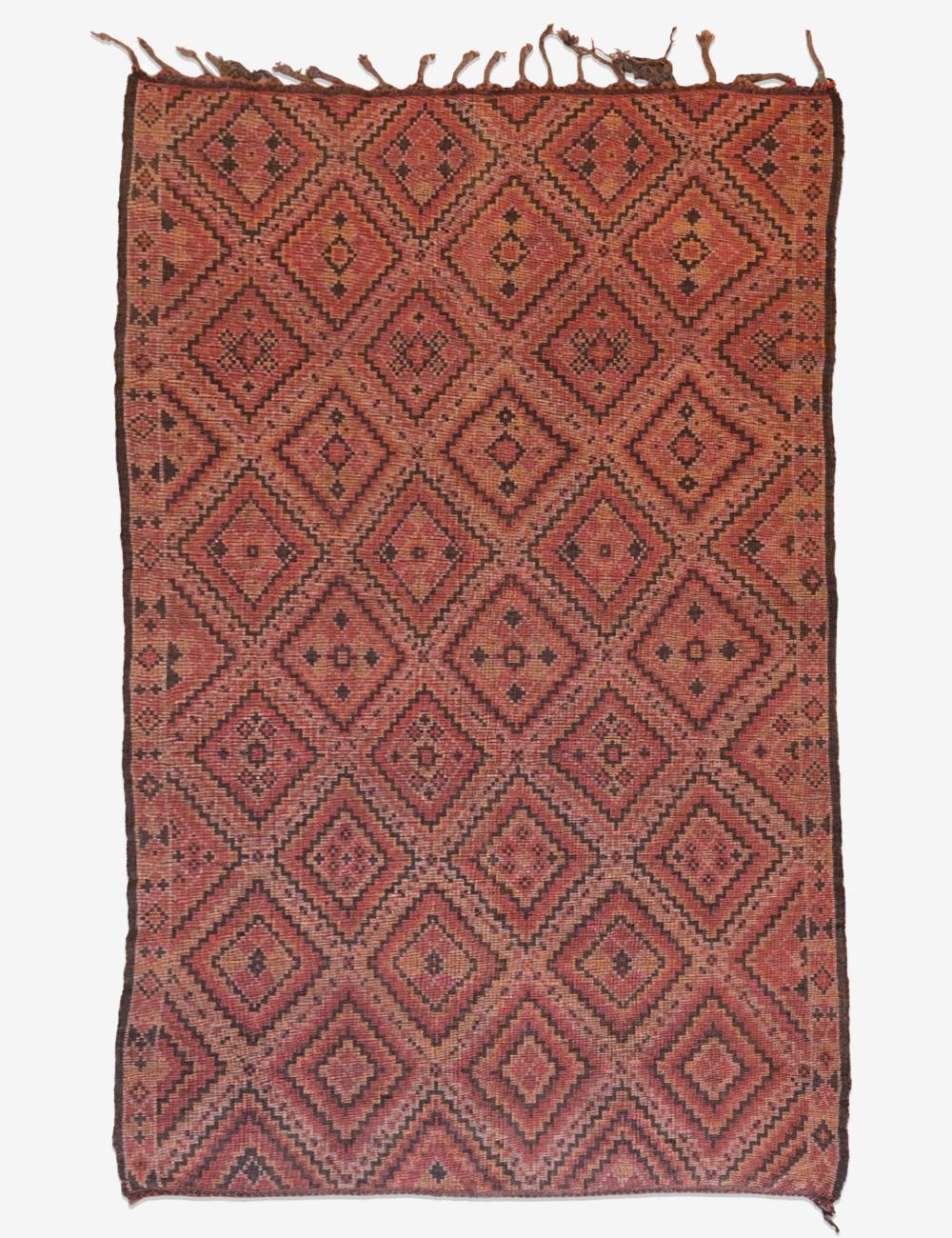 1960s Moroccan Beni M'Guild Wool Rug 11.3 x 6.6 ft / 345 x 203 cm - Surcoma
