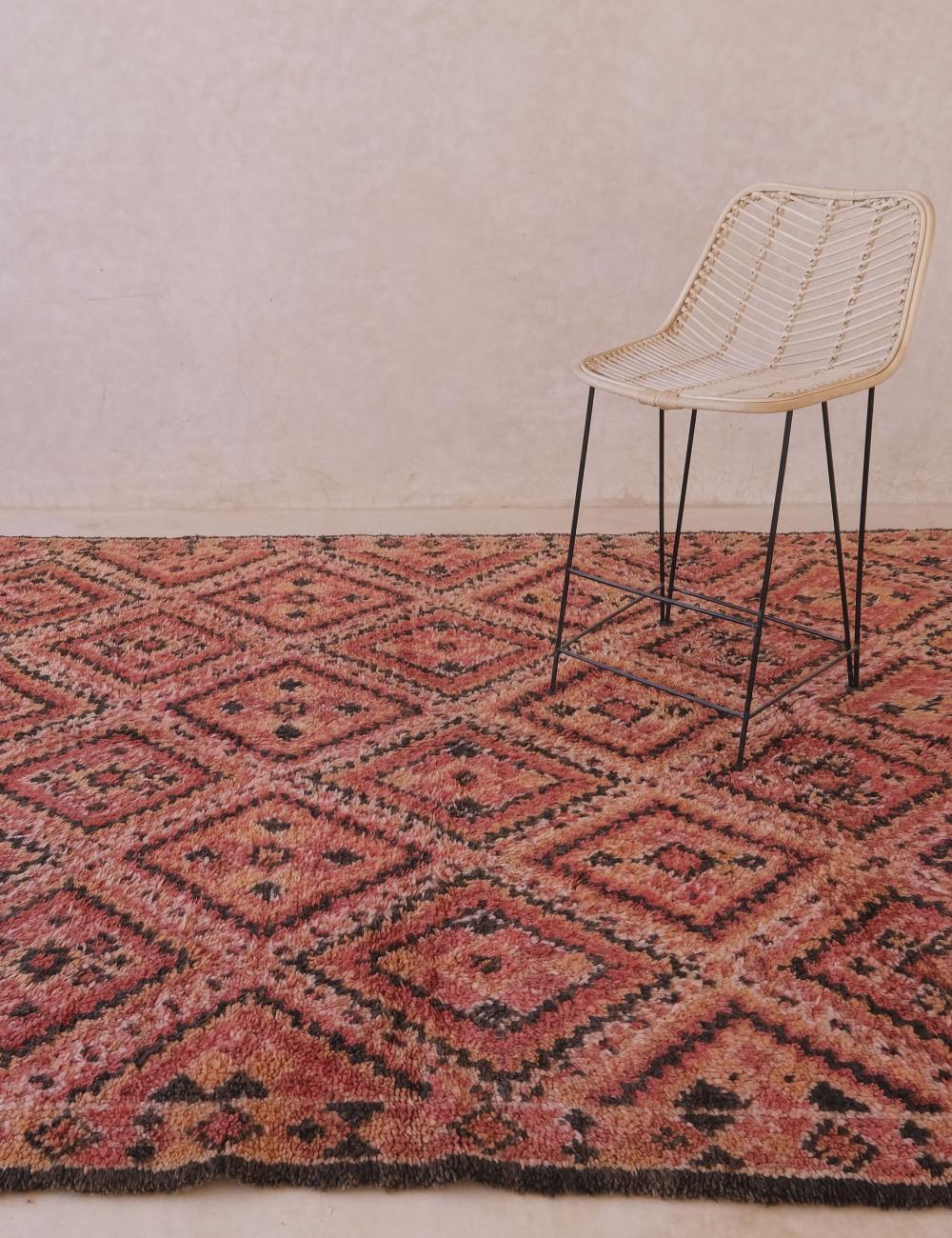 1960s Moroccan Beni M'Guild Wool Rug 11.3 x 6.6 ft / 345 x 203 cm - Surcoma