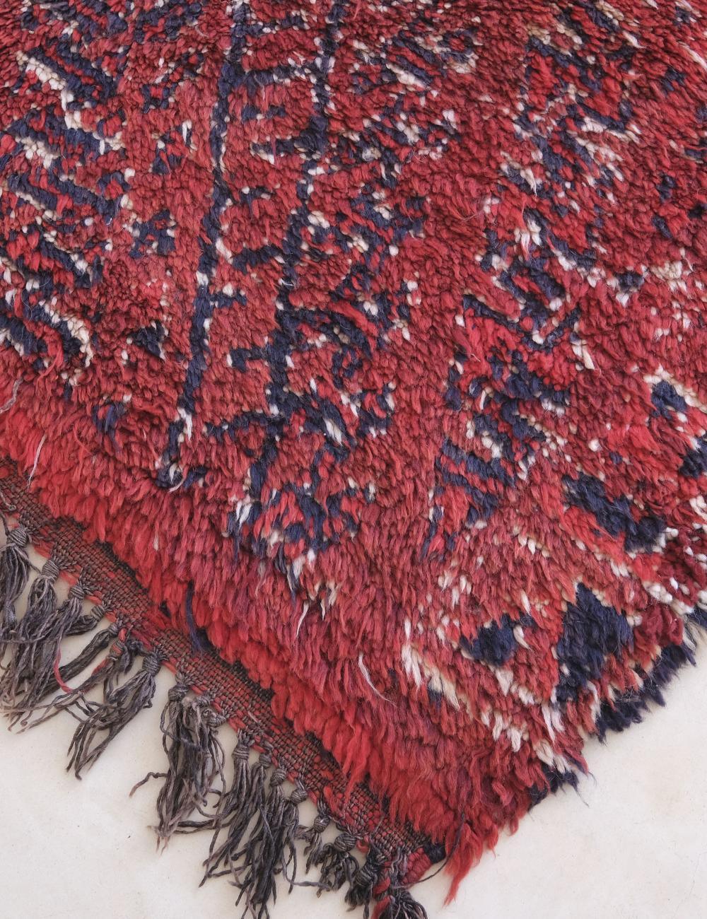 Vintage Red Berber Rug with Tribal Pattern 10 x 6.3 ft / 305 x 192 cm - Surcoma