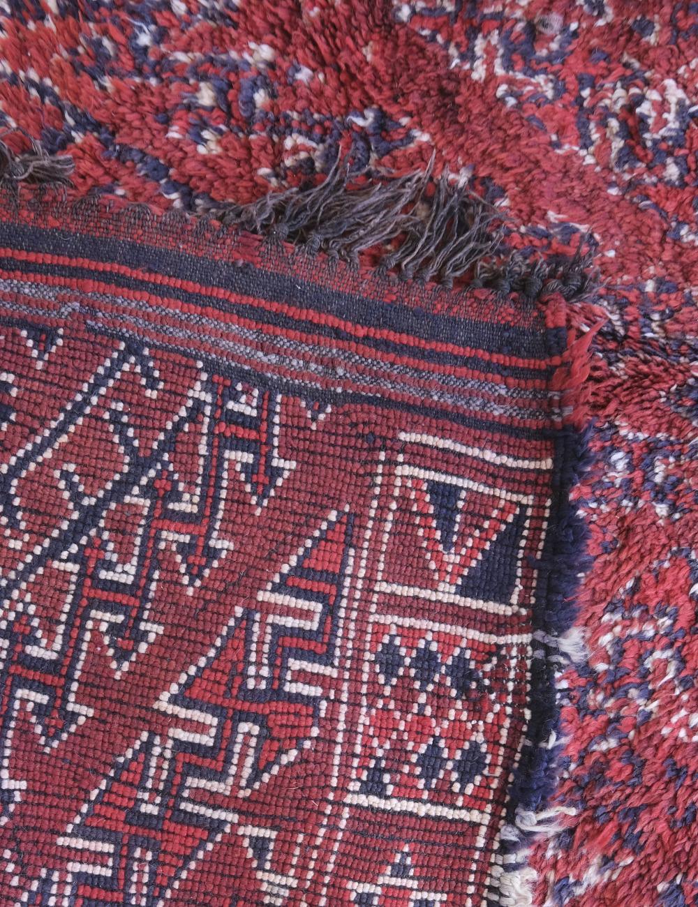 Vintage Red Berber Rug with Tribal Pattern 10 x 6.3 ft / 305 x 192 cm - Surcoma