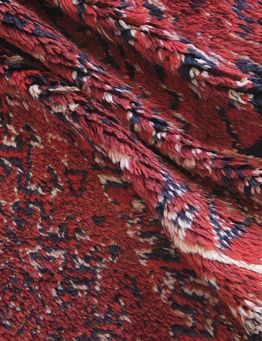 Vintage Red Berber Rug with Tribal Pattern 10 x 6.3 ft / 305 x 192 cm - Surcoma