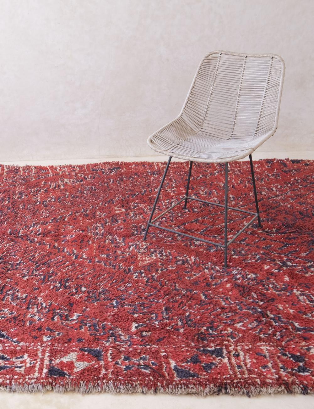 Vintage Red Berber Rug with Tribal Pattern 10 x 6.3 ft / 305 x 192 cm - Surcoma
