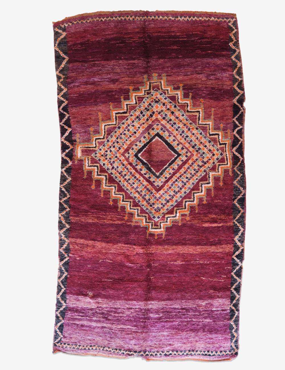 Moroccan Vintage Boujaad Wool Rug 13.8 x 6.8 ft / 420 x 210 cm - Surcoma