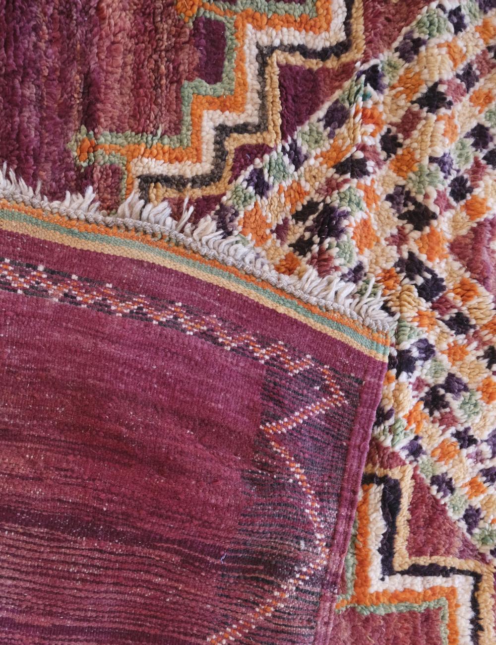 Moroccan Vintage Boujaad Wool Rug 13.8 x 6.8 ft / 420 x 210 cm - Surcoma