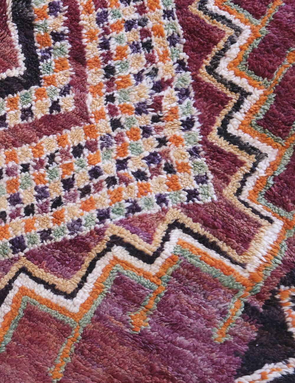 Moroccan Vintage Boujaad Wool Rug 13.8 x 6.8 ft / 420 x 210 cm - Surcoma