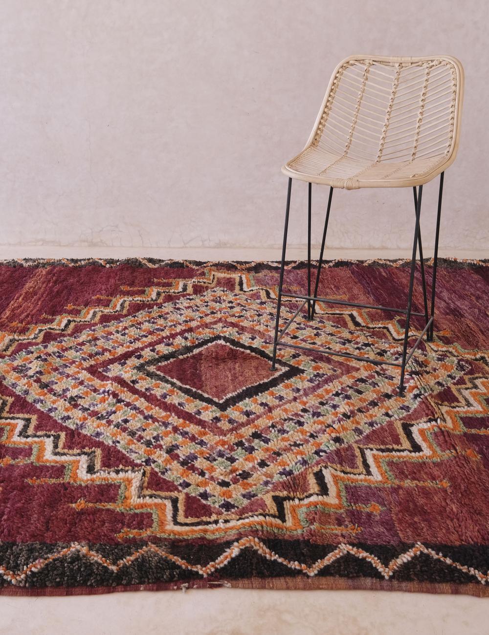 Moroccan Vintage Boujaad Wool Rug 13.8 x 6.8 ft / 420 x 210 cm - Surcoma