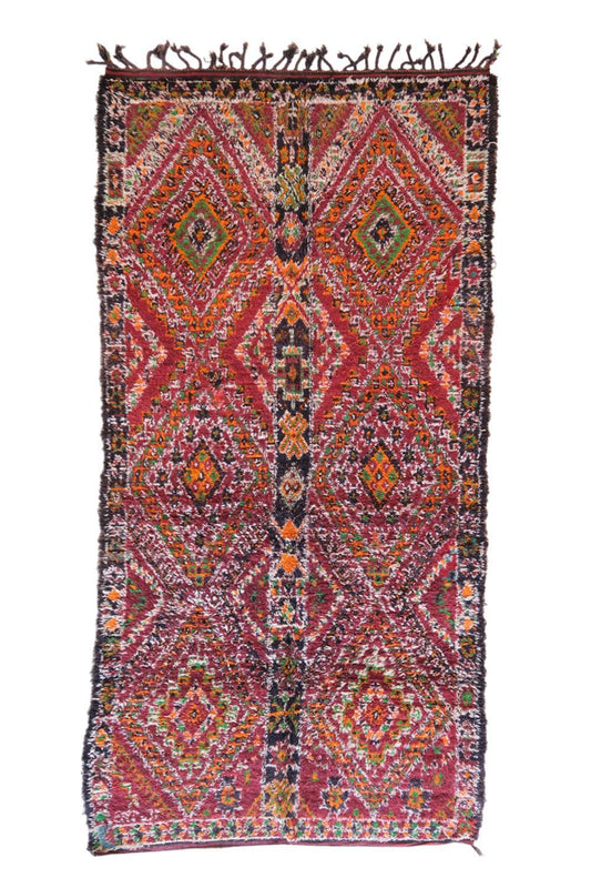 1970s Moroccan Collector Wool Rug 13.5 x 6.3 ft / 410 x 192 cm - Surcoma
