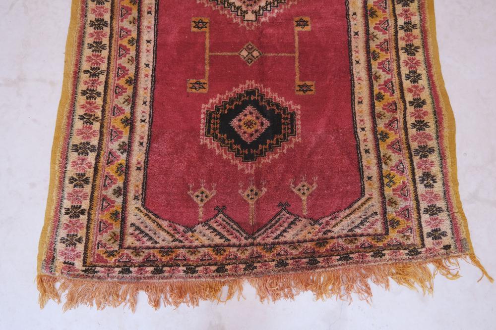 1970s Moroccan Handknotted Taznakht Rug 12 x 5.31 ft / 366 x 162 cm - Surcoma