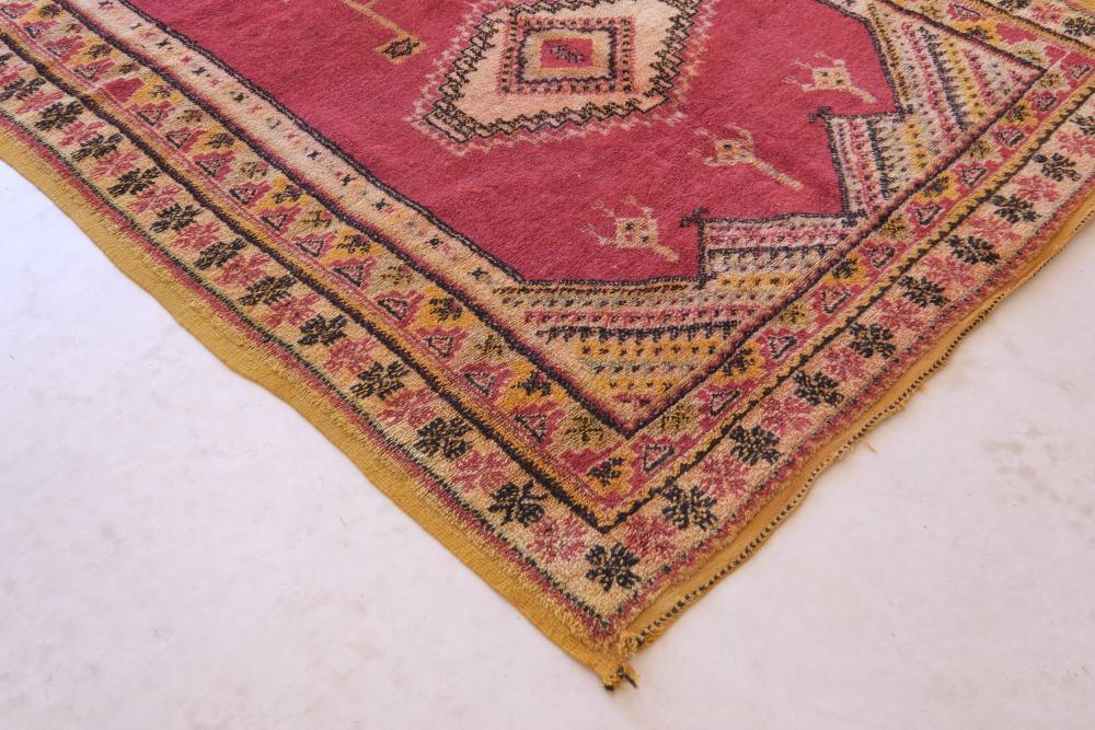 1970s Moroccan Handknotted Taznakht Rug 12 x 5.31 ft / 366 x 162 cm - Surcoma
