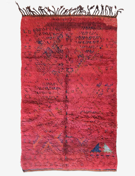 Moroccan Red Zayan Wool Rug 9.5 x 5.7 ft / 289 x 174 cm - Surcoma