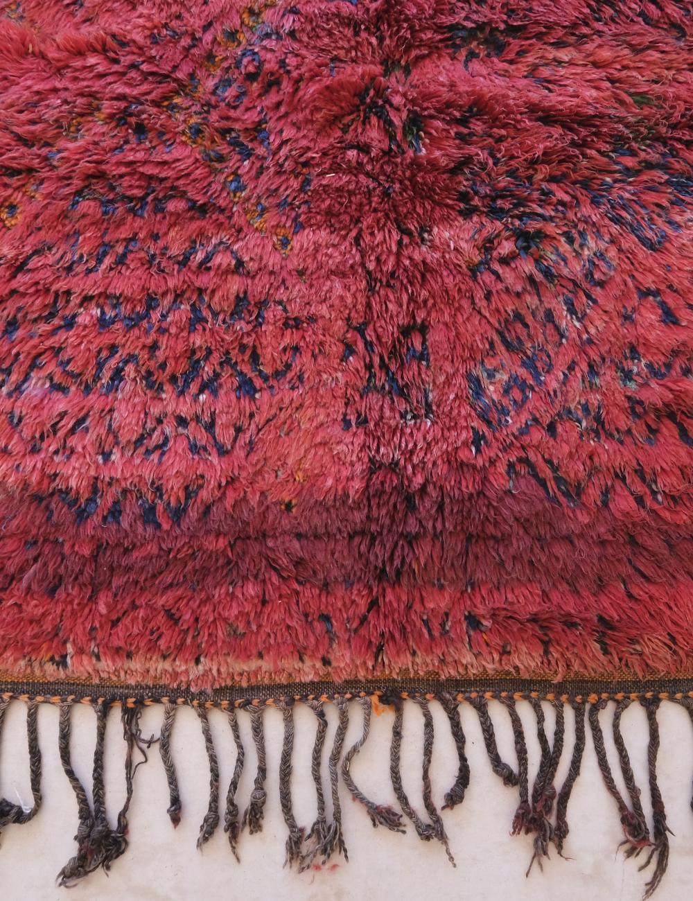 Moroccan Red Zayan Wool Rug 9.5 x 5.7 ft / 289 x 174 cm - Surcoma