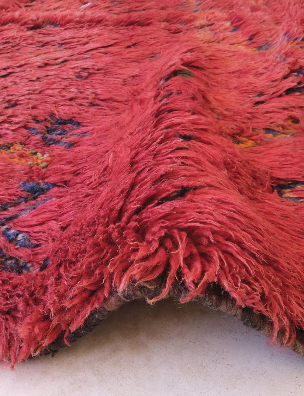 Moroccan Red Zayan Wool Rug 9.5 x 5.7 ft / 289 x 174 cm - Surcoma