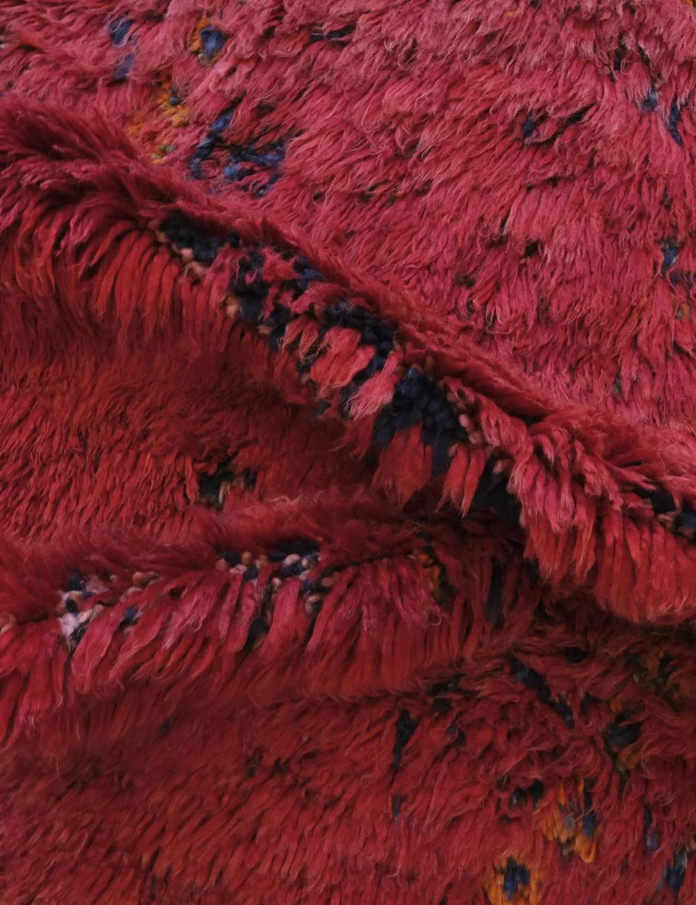 Moroccan Red Zayan Wool Rug 9.5 x 5.7 ft / 289 x 174 cm - Surcoma