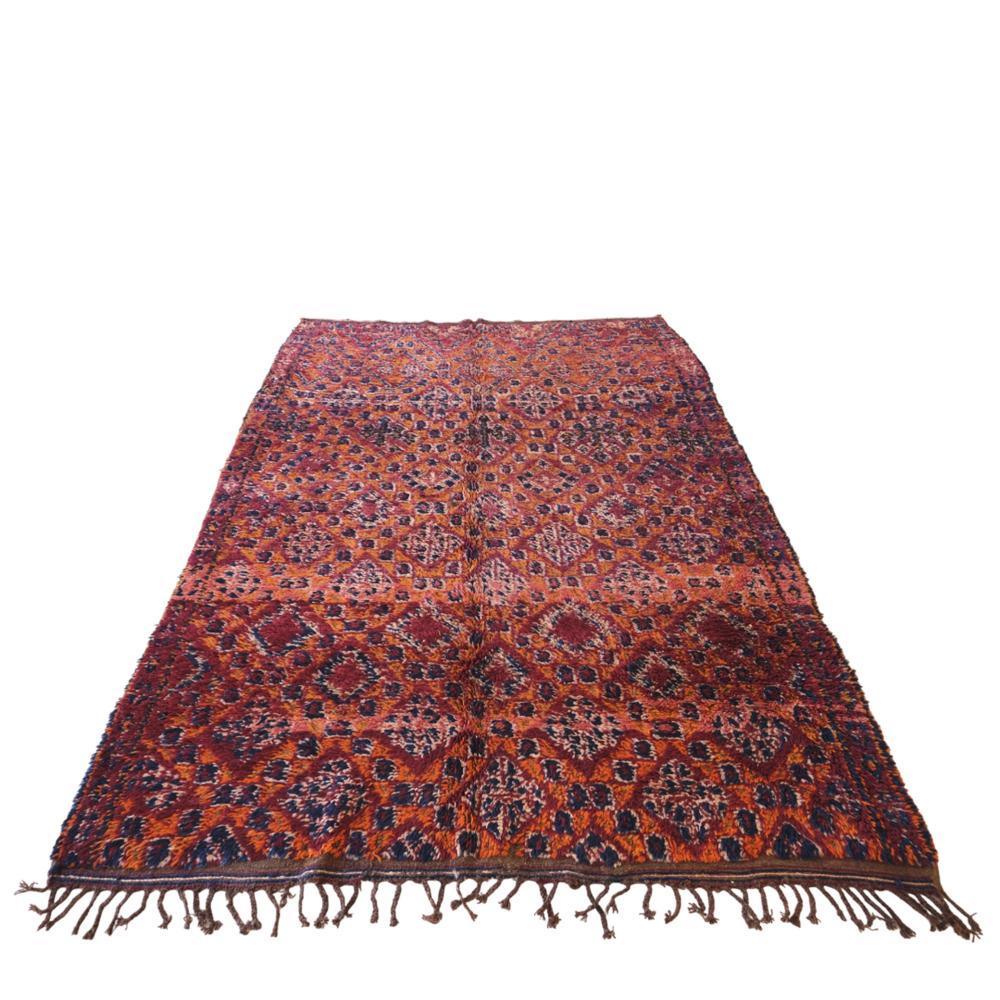 Moroccan Beni MGuild Wool Rug 9.1 x 6.2 ft / 276 x 191 cm - Surcoma