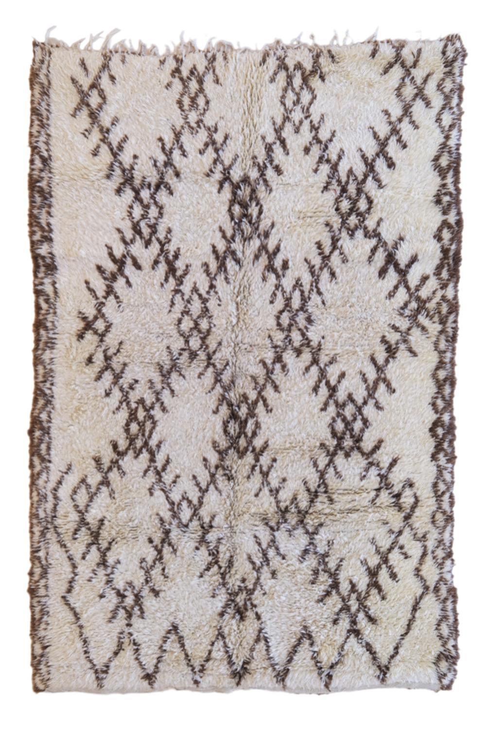 Moroccan Beni Ourain Wool Rug 10.5 x 6.8 ft / 320 x 210 cm - Surcoma