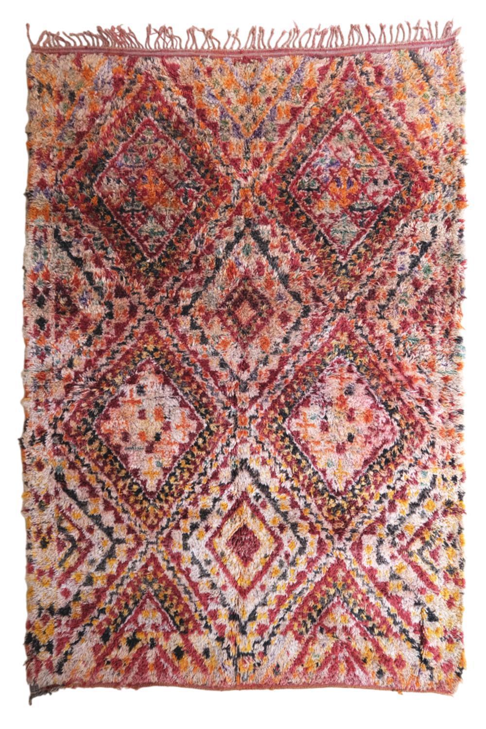 Moroccan Shaggy Colorful Wool Rug 10.3 x 6.9 ft / 313 x 212 cm - Surcoma