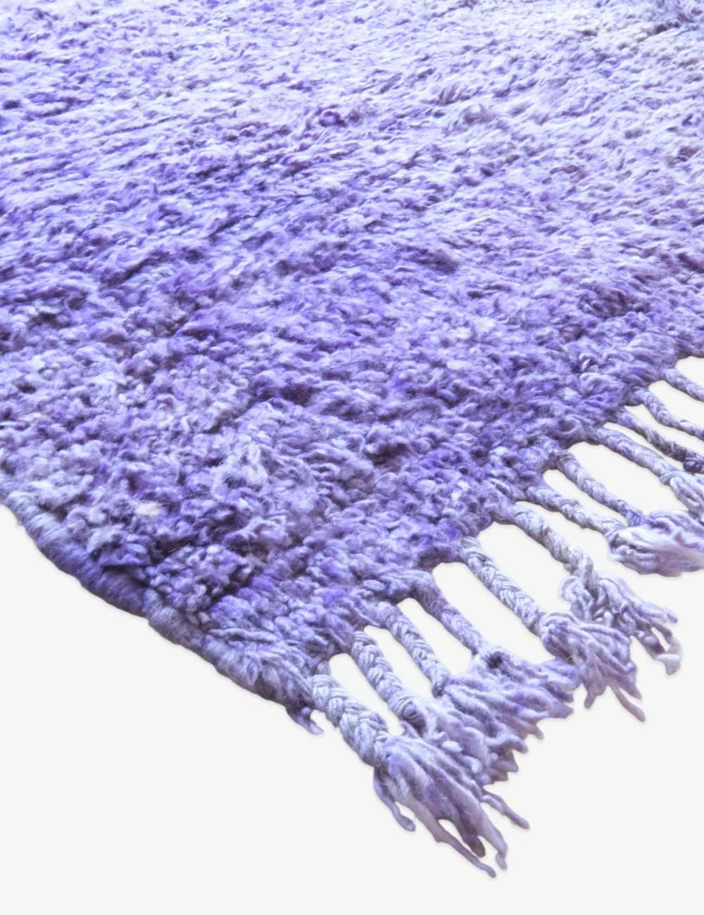 1980s Moroccan Blue Solid Wool Rug 6.9 x 6.2 ft / 210 x 190 cm - Surcoma