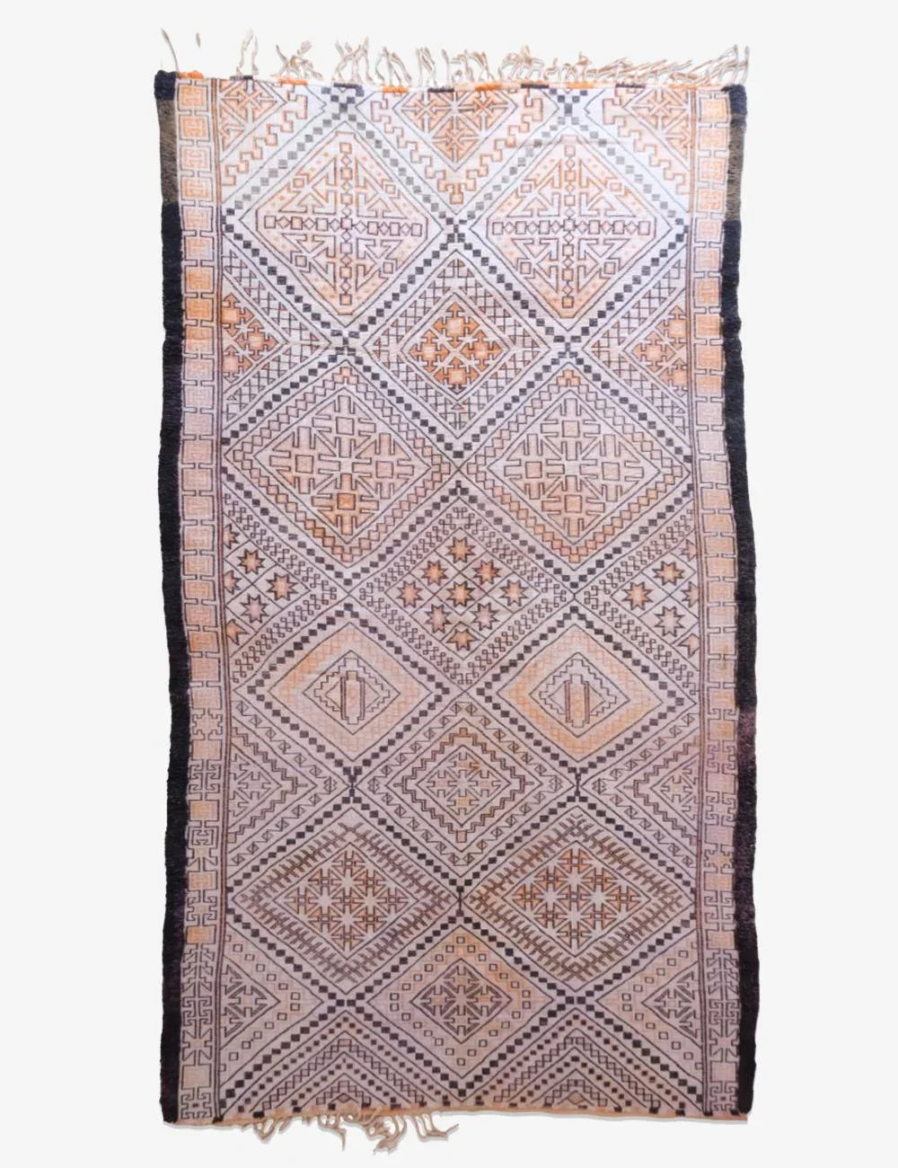 Moroccan Collectible Beni Ourain Wool Rug 13.4 x 7 ft / 407 x 215 cm - Surcoma