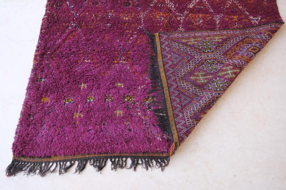 Moroccan Beni M'Guild Purple Wool Rug 9.6 x 6.3 ft / 294 x 192 cm - Surcoma