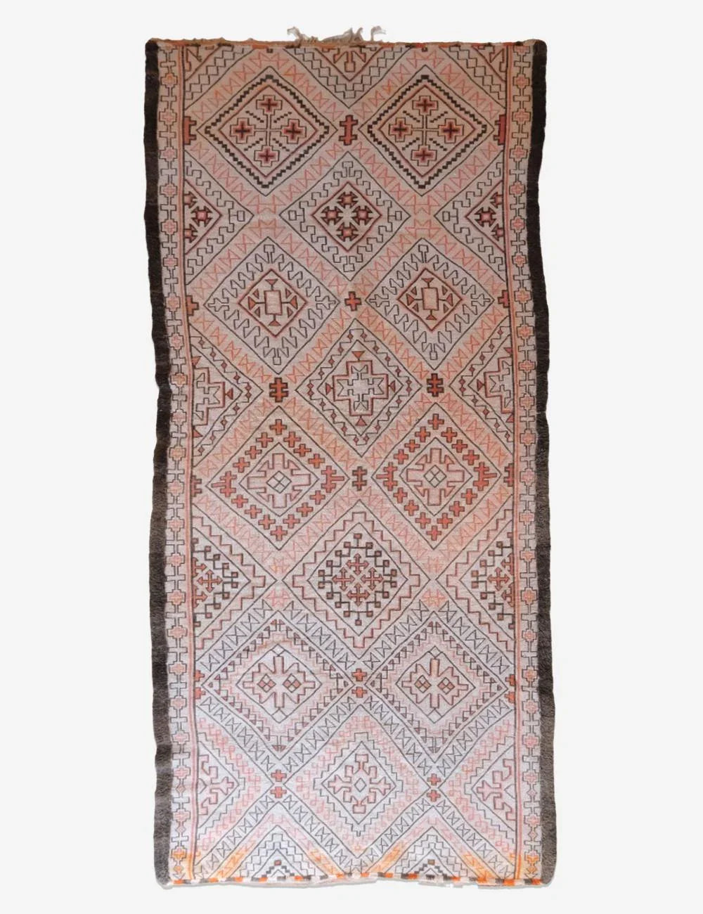 Moroccan Collector Beni Ourain Wool Rug 14.1 x 6.3 ft / 429 x 192 cm - Surcoma