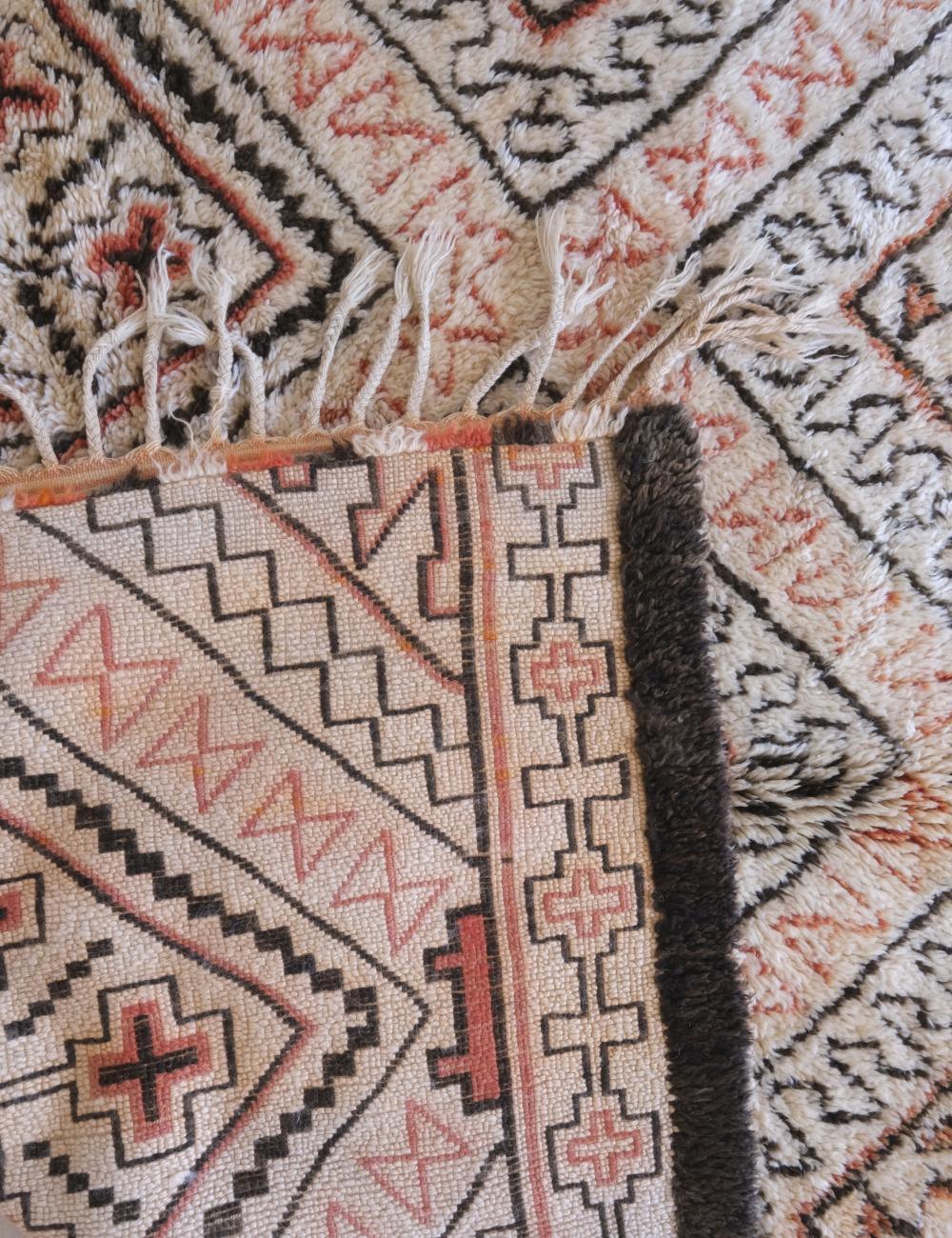 Moroccan Collector Beni Ourain Wool Rug 14.1 x 6.3 ft / 429 x 192 cm - Surcoma