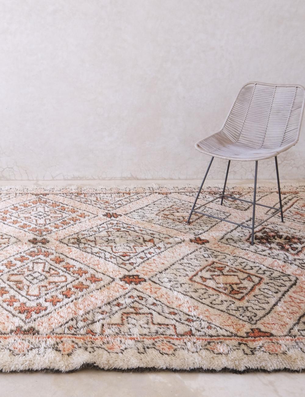 Moroccan Collector Beni Ourain Wool Rug 14.1 x 6.3 ft / 429 x 192 cm - Surcoma