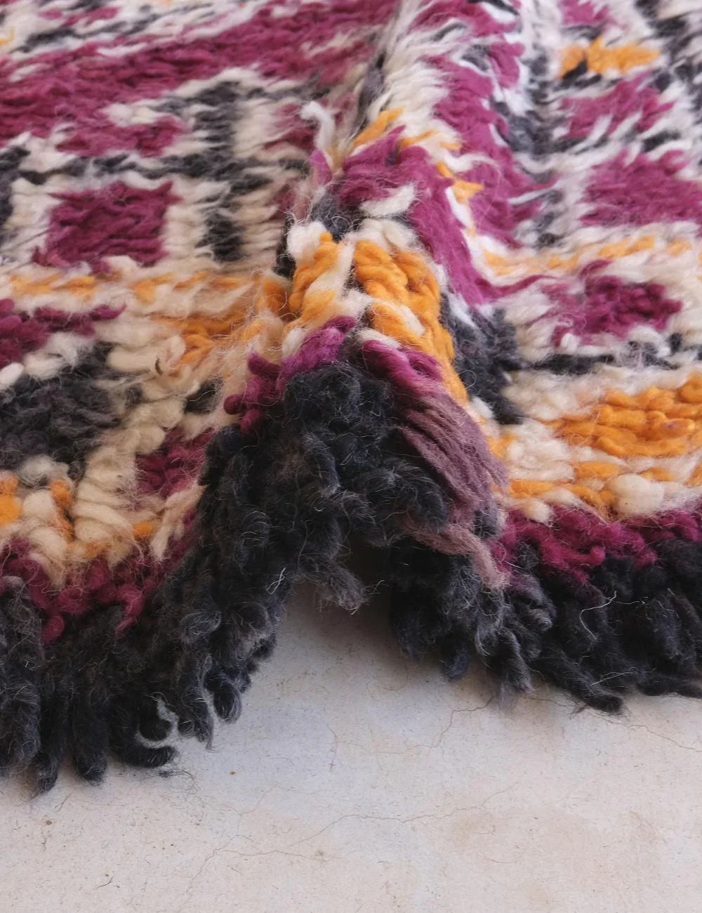 1980s Moroccan Collector Rug 11.2 x 6.5 ft / 340 x 200 cm - Surcoma