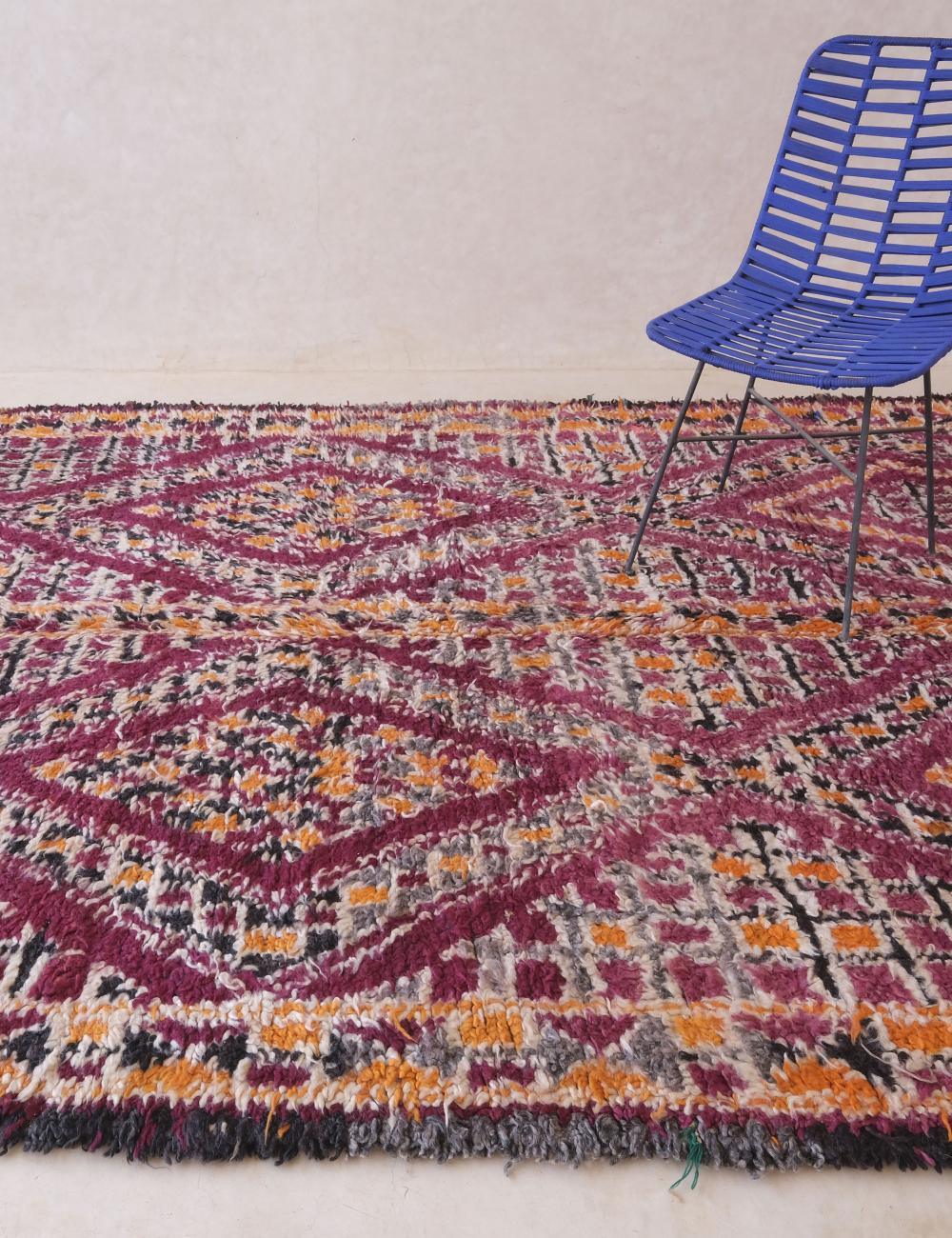 1980s Moroccan Collector Rug 11.2 x 6.5 ft / 340 x 200 cm - Surcoma