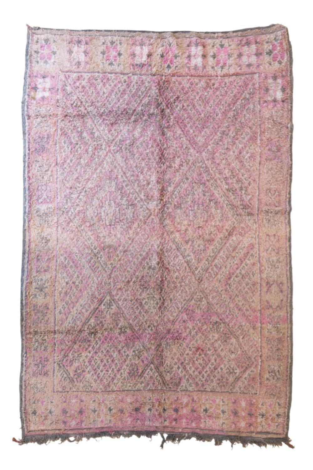 Moroccan Handknotted Zayan Wool Rug 10.5 x 7.1 ft / 319 x 217 cm - Surcoma