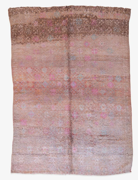 1980s Moroccan Handwoven Zemmour Rug 8.9 x 6.2 ft / 270 x 191 cm - Surcoma