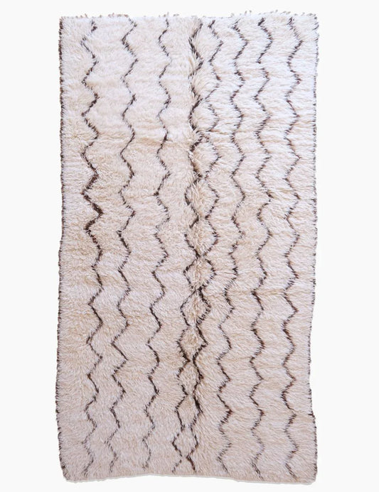 1980s Moroccan Marmoucha Wool Rug 11 x 5.7 ft / 335 x 175 cm - Surcoma