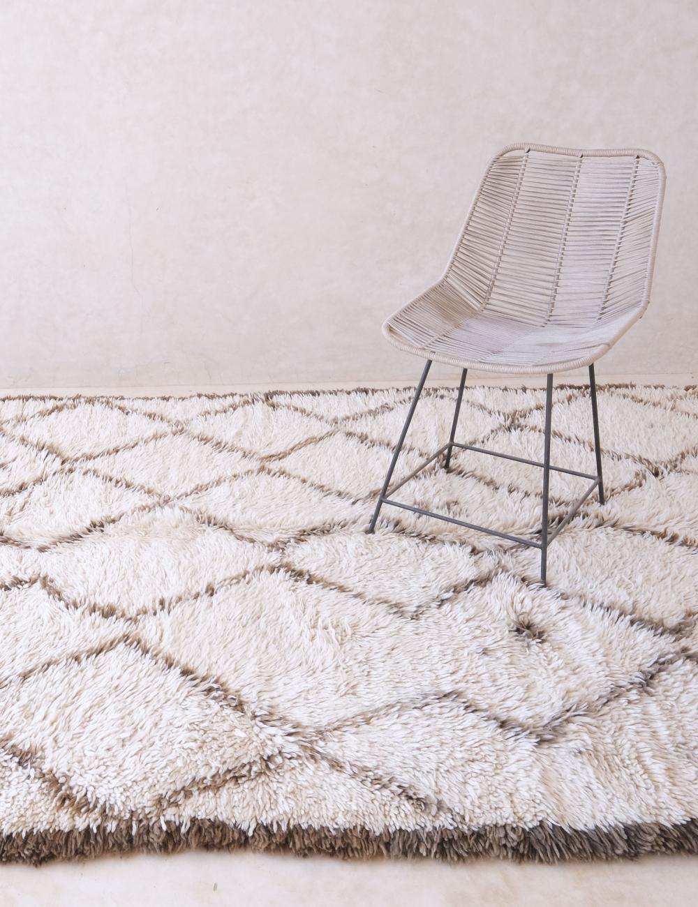 1980s Moroccan Marmoucha Wool Rug 9.2 x 5.6 ft / 281 x 172 cm - Surcoma