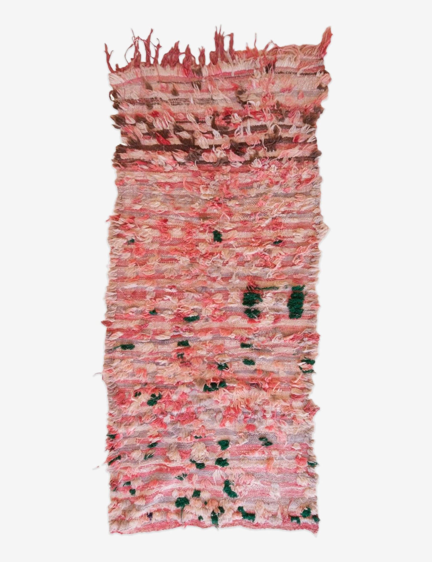 Moroccan Pink Kilim Talsint Rug 7 x 2.9 ft / 214 x 90 cm - Surcoma