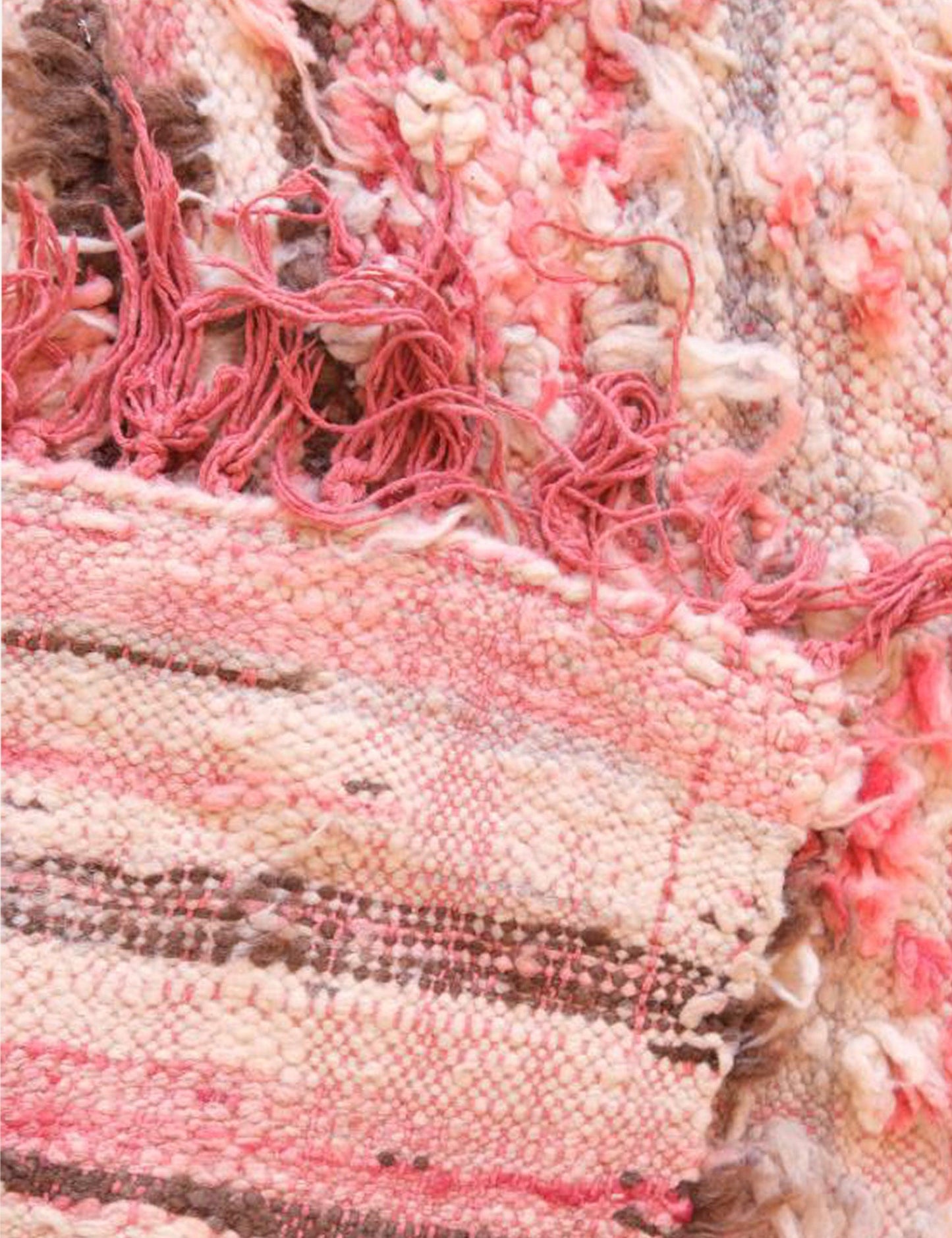 Moroccan Pink Kilim Talsint Rug 7 x 2.9 ft / 214 x 90 cm - Surcoma