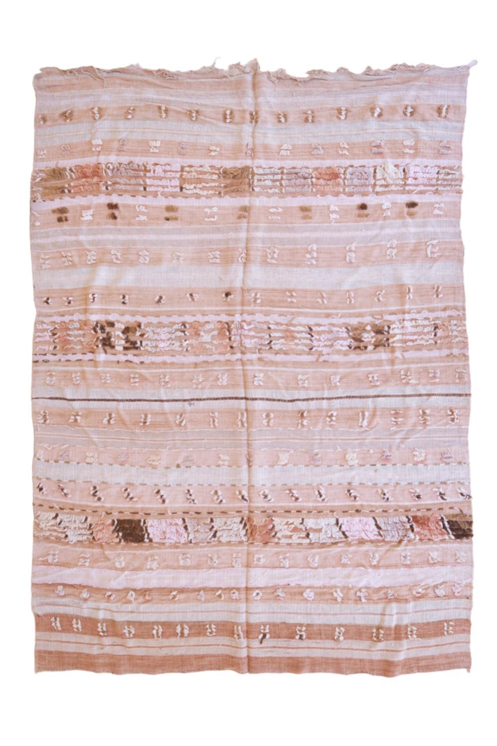 Moroccan Soft Kilim Batania Rug 7.6 x 5.5 ft / 233 x 170 cm - Surcoma