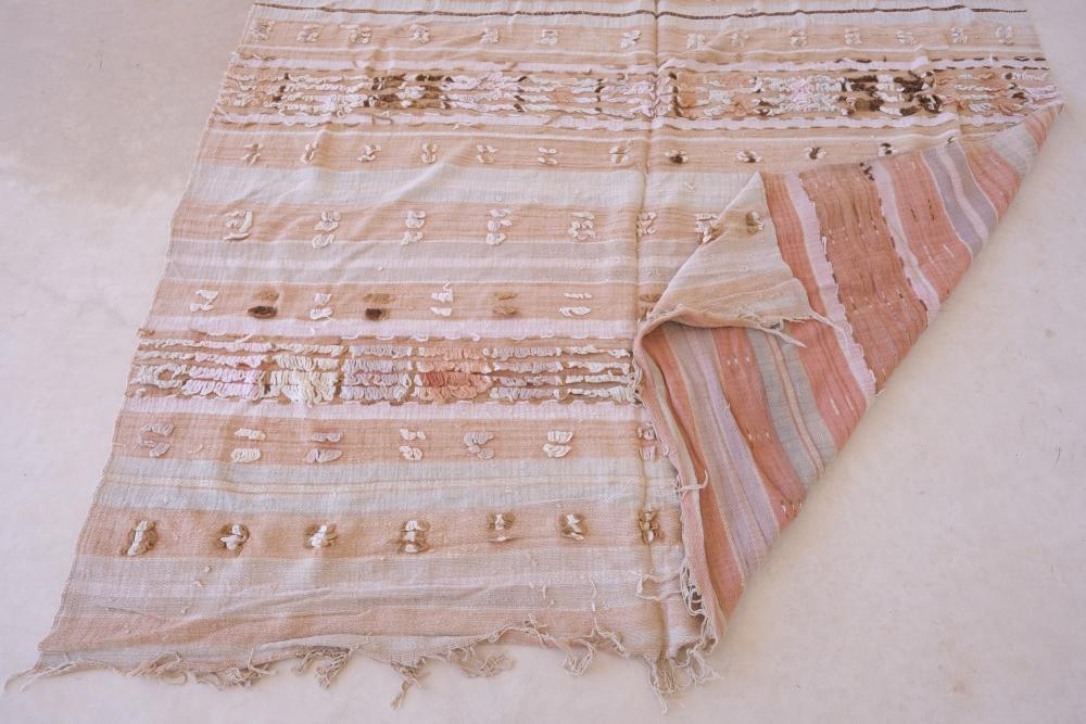 Moroccan Soft Kilim Batania Rug 7.6 x 5.5 ft / 233 x 170 cm - Surcoma