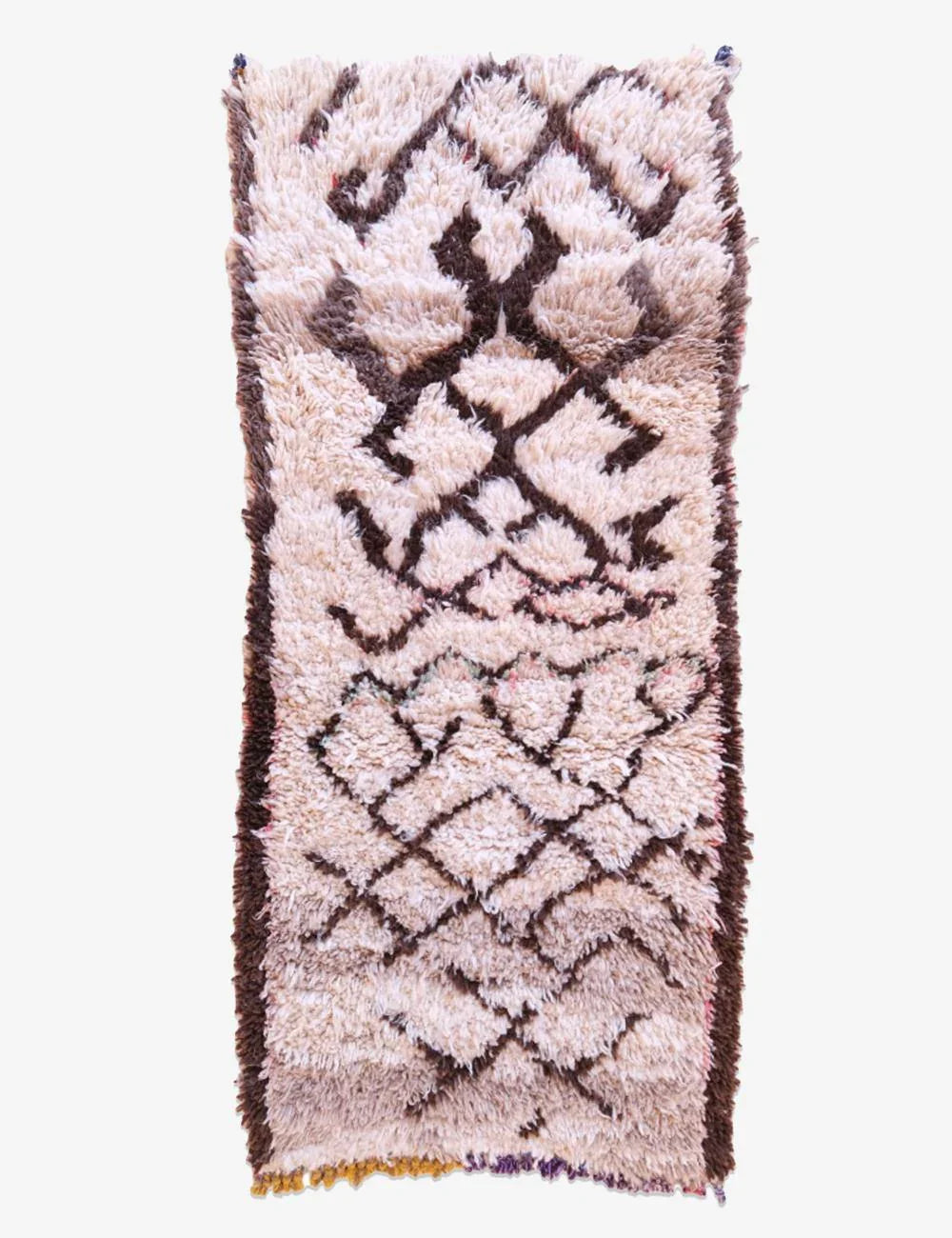 1990s Moroccan Azilal Wool Rug 6.1 x 2.7 ft / 185 x 84 cm - Surcoma