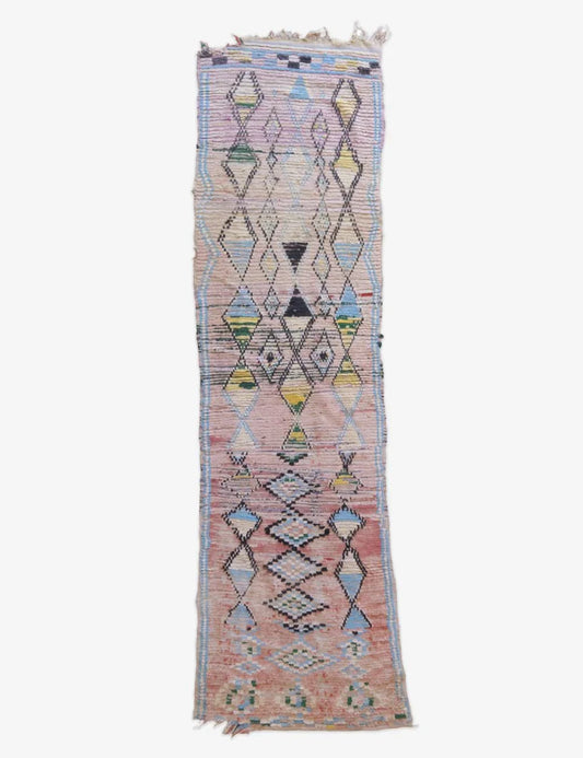 1990s Moroccan Hallway Rug 10.6 x 2.7 ft / 322 x 84 cm - Surcoma