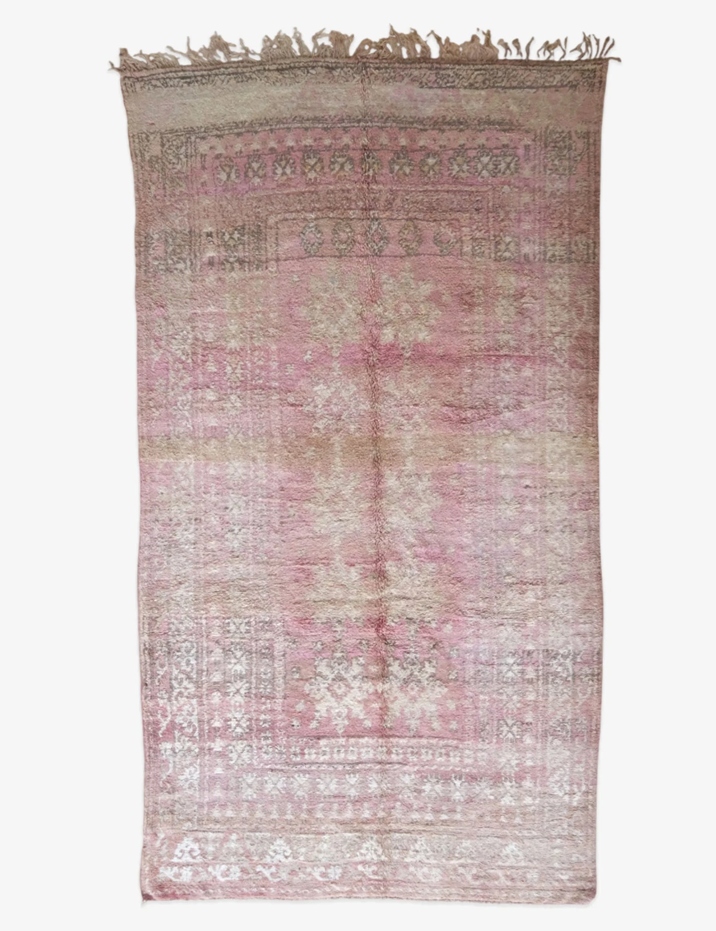 Moroccan Boujad Pink Rug 11.7 x 6.4 ft / 357 x 195 cm - Surcoma