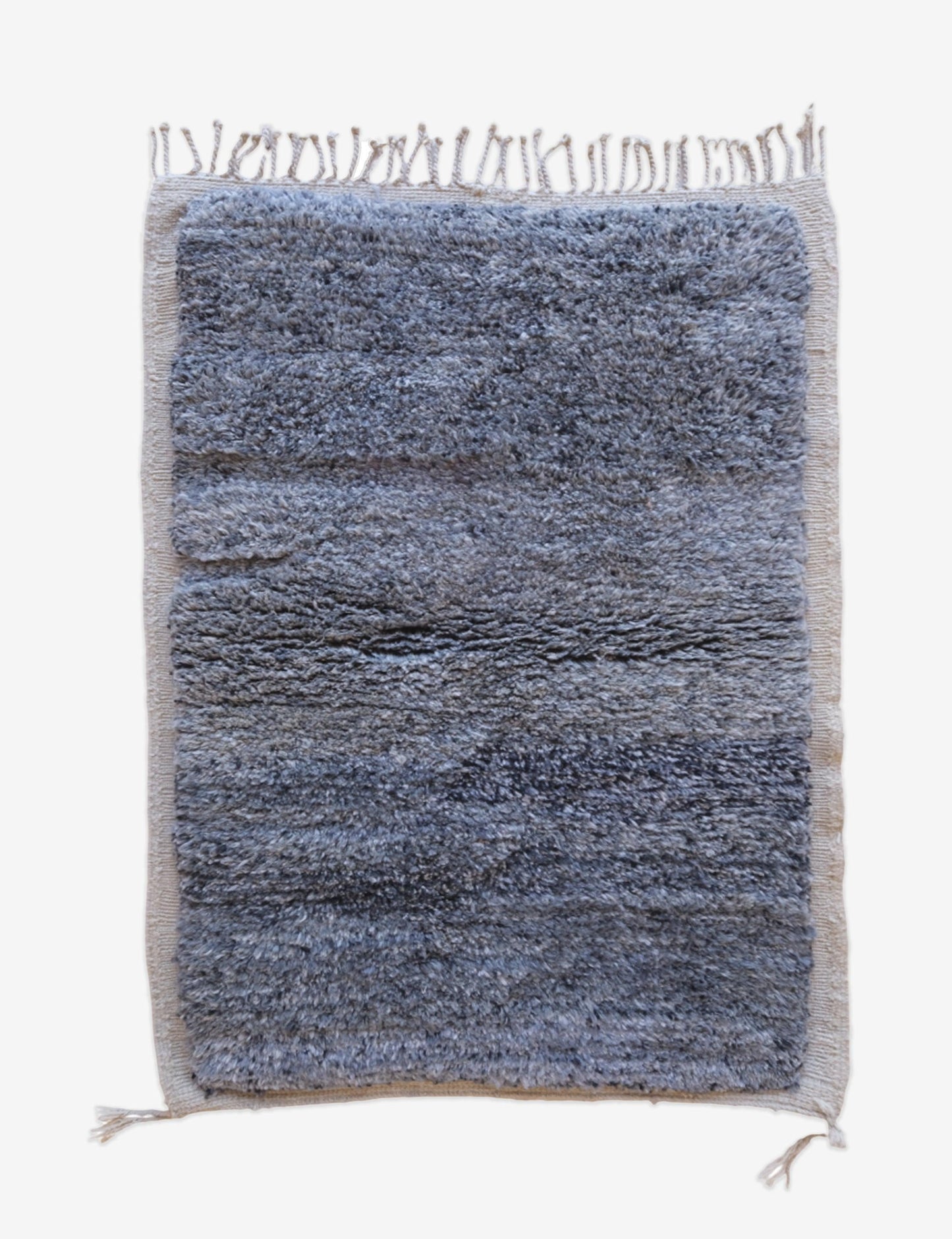 Moroccan Shag Mrirt Wool Rug 5.2 x 3.9 ft / 160 x 120 cm - Surcoma