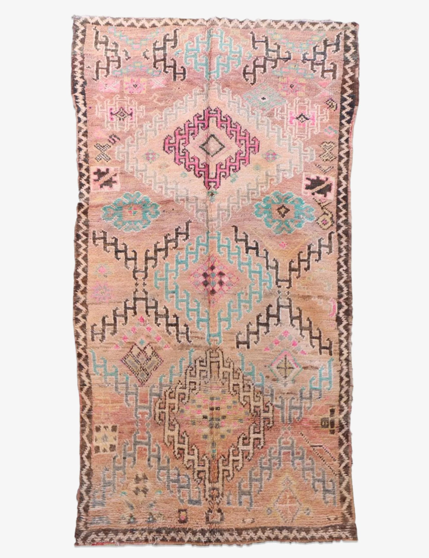 Authentic Moroccan Boujad Wool Rug 9.9 x 5.1 ft / 301 x 156 cm - Surcoma