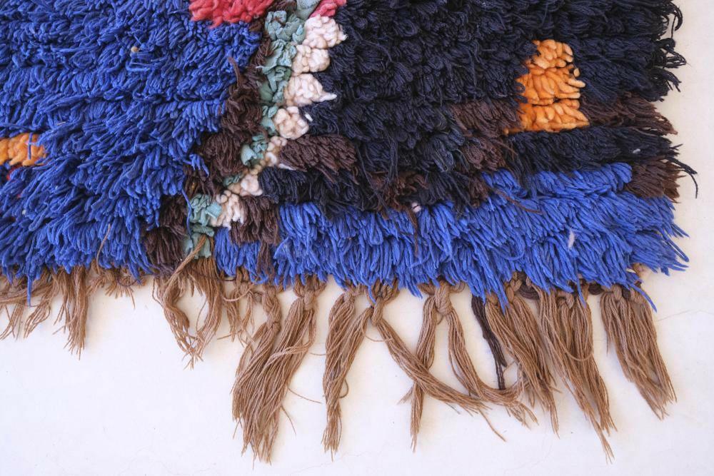 Moroccan Colorful Abstract Runner Rug 9 x 3.2 ft / 273 x 98 cm - Surcoma