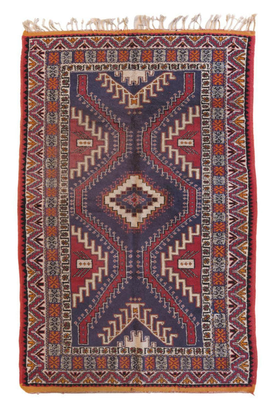 Moroccan Taznakht Wool Rug 8.6 x 5.6 ft / 263 x 171 cm - Surcoma