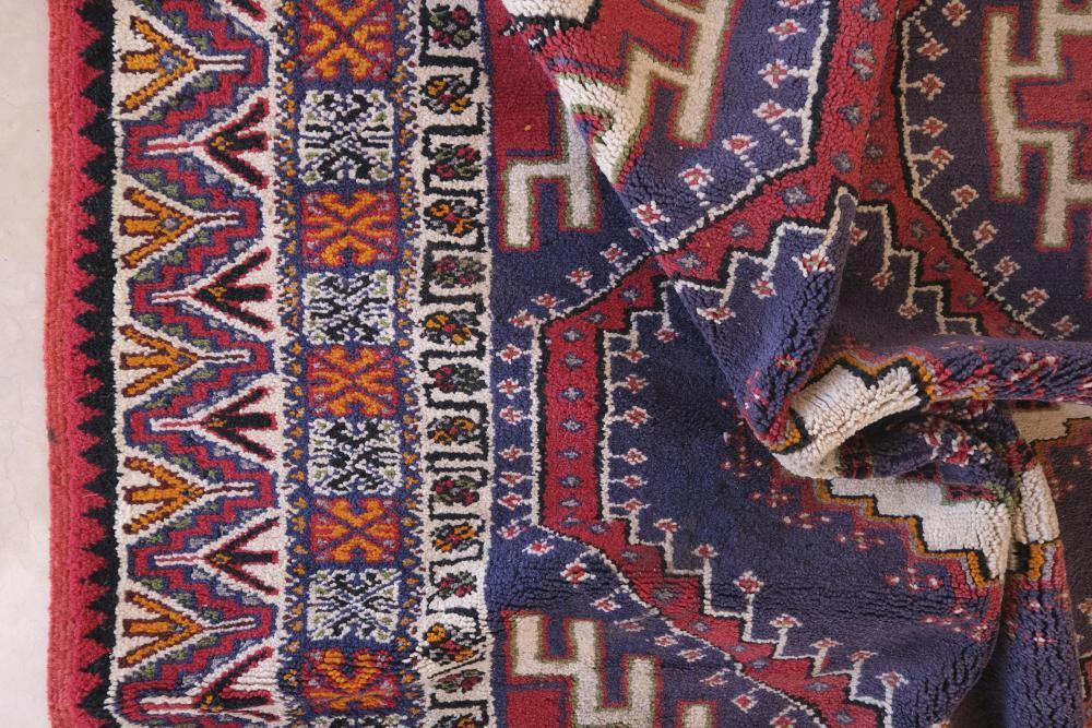 Moroccan Taznakht Wool Rug 8.6 x 5.6 ft / 263 x 171 cm - Surcoma