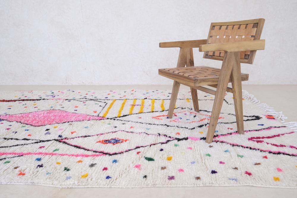 Moroccan Abstract Azilal Wool Rug 9.8 x 6.2 ft / 300 x 190 cm - Surcoma