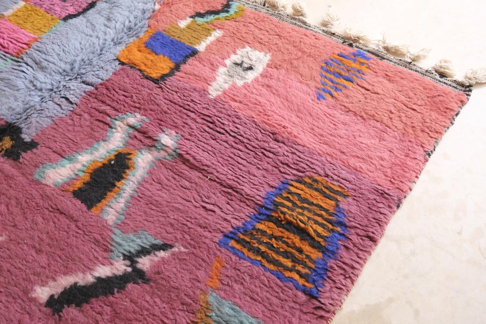 Moroccan Abstract Boujad Wool Rug 9.5 x 6.6 ft / 290 x 202 cm - Surcoma