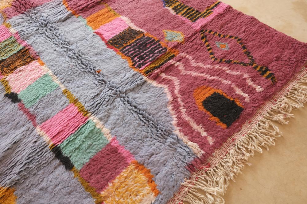 Moroccan Abstract Boujad Wool Rug 9.5 x 6.6 ft / 290 x 202 cm - Surcoma